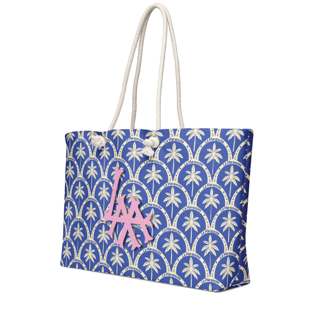 La Marquesina Palms Print Beach Tote
