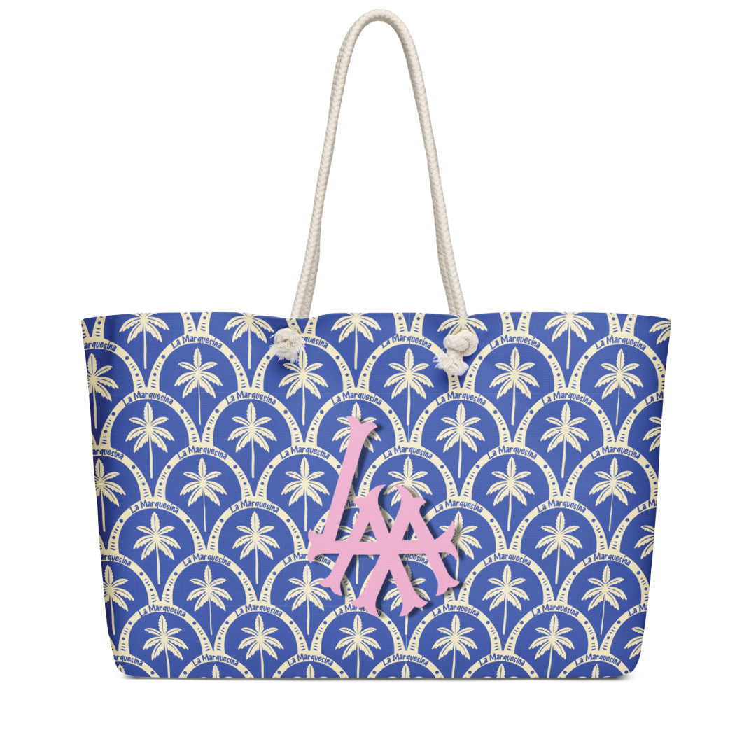La Marquesina Palms Print Beach Tote