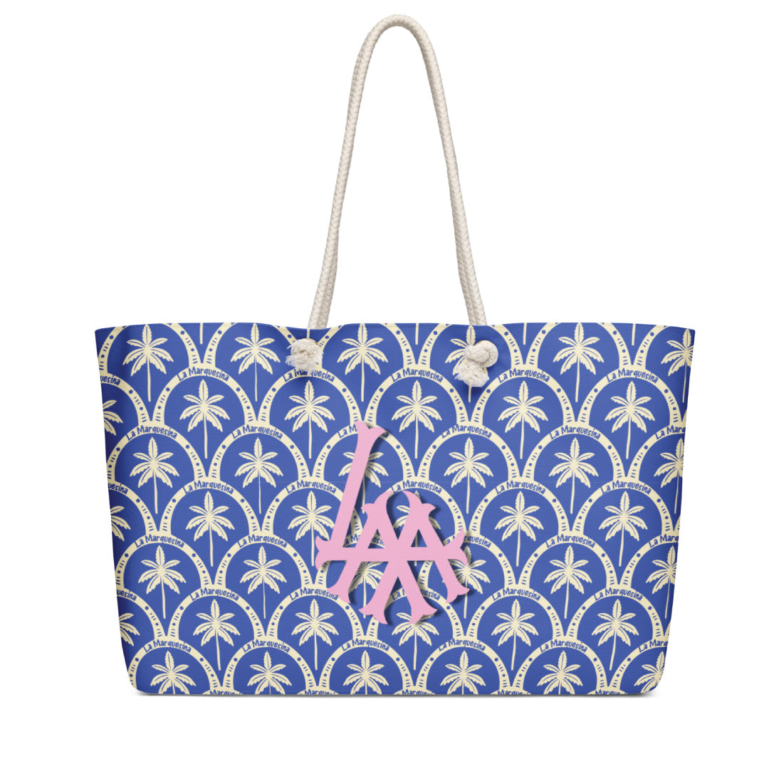 La Marquesina Palms Print Beach Tote