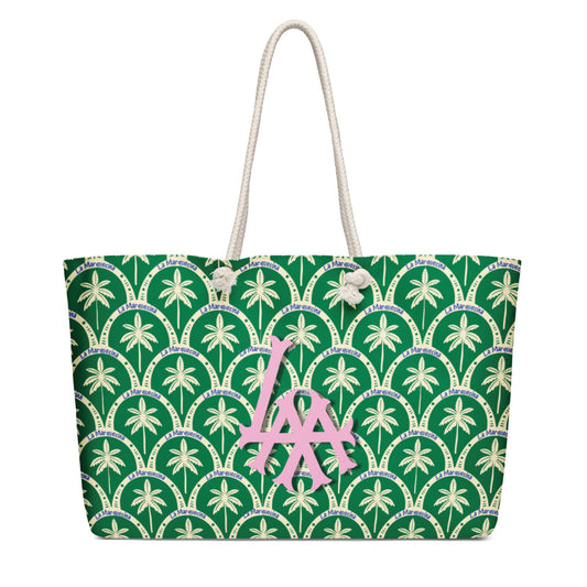 La Marquesina Palms Print Beach Tote