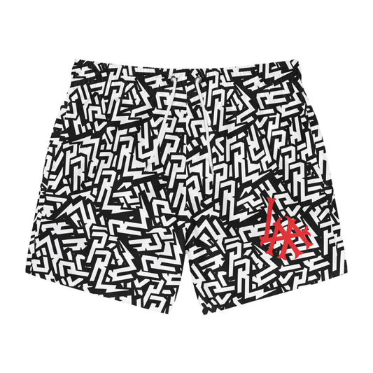 La Marquesina PR Monogram Swim Trunks